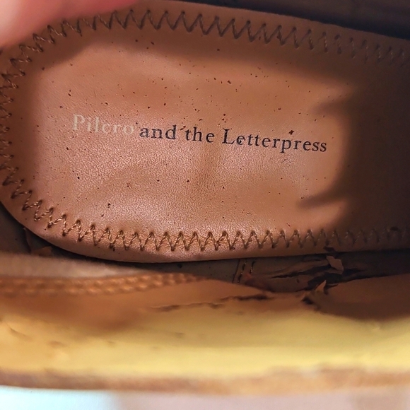 Pilcro and the Letterpress Tan Heeled Wedge  Boots Size 11 - Picture 3 of 8